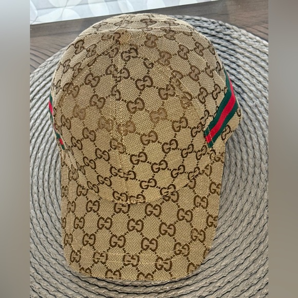 Classic GG monogram Web stripe canvas baseball hat cap adjustable unisex NEW - Picture 5 of 10